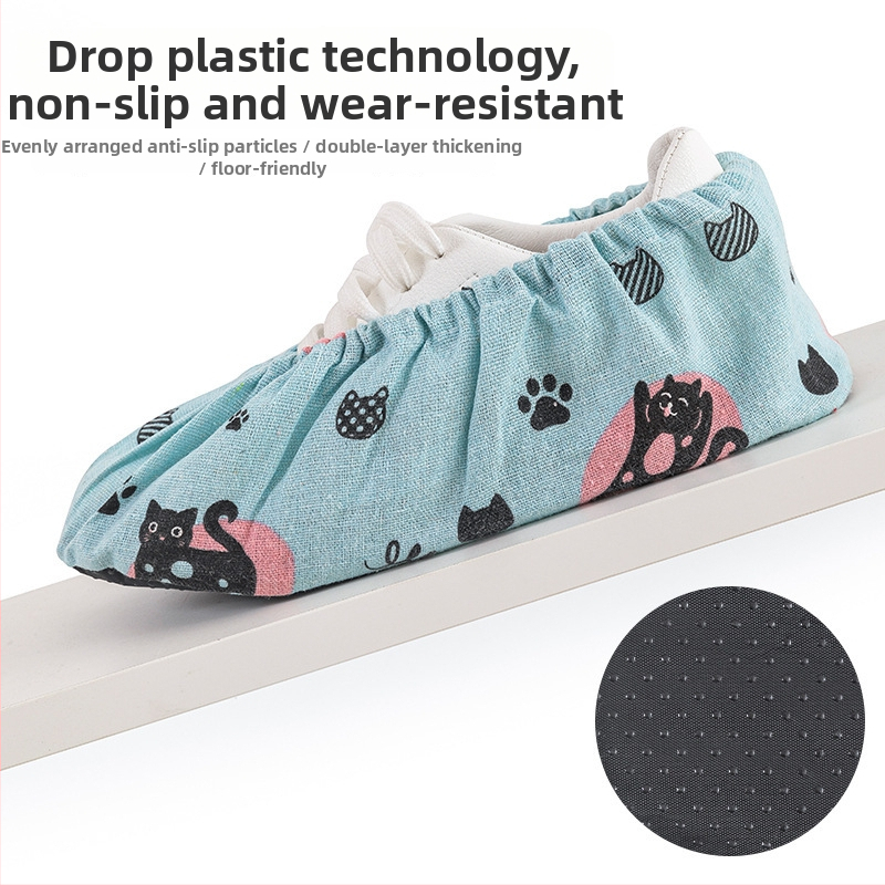 Apavu pārsegi, atkārtoti mazgājami auduma, karikatūru raksts, neslīdošs dibens, universāla lietošana mājās, skolā un datoru telpās