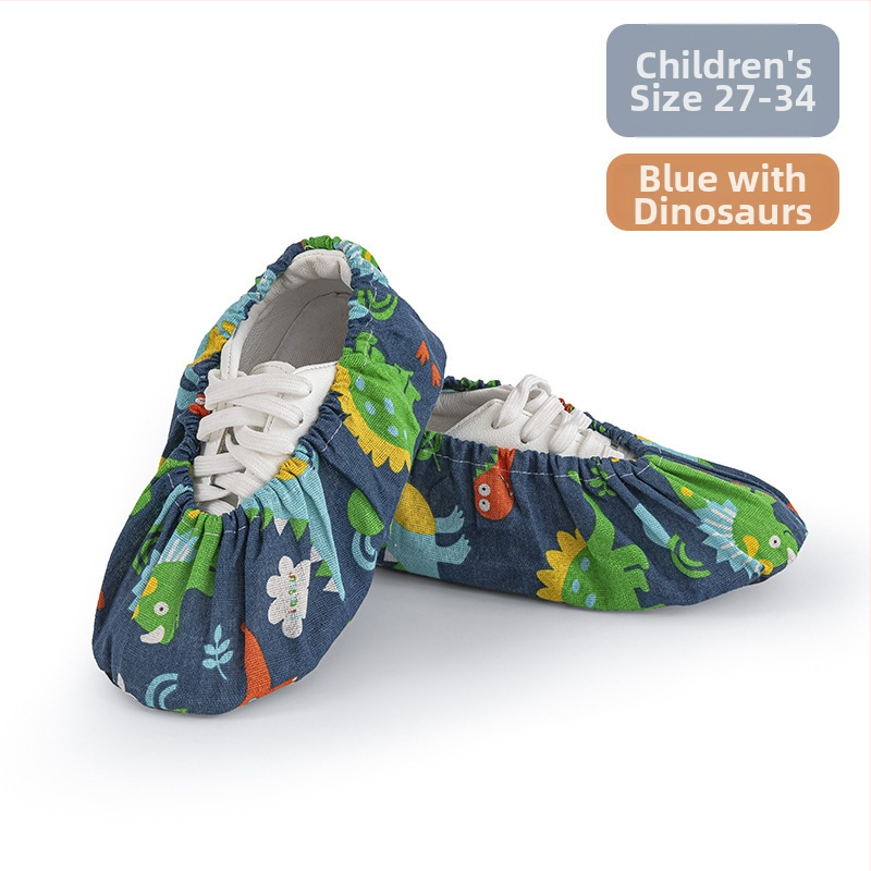 Apavu pārsegi, atkārtoti mazgājami auduma, karikatūru raksts, neslīdošs dibens, universāla lietošana mājās, skolā un datoru telpās