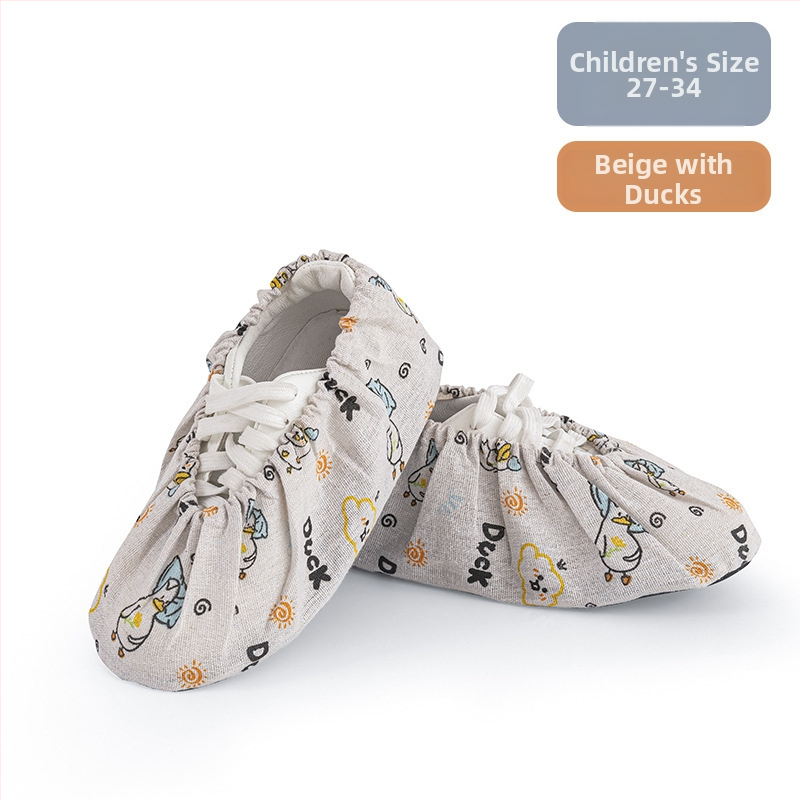 Apavu pārsegi, atkārtoti mazgājami auduma, karikatūru raksts, neslīdošs dibens, universāla lietošana mājās, skolā un datoru telpās