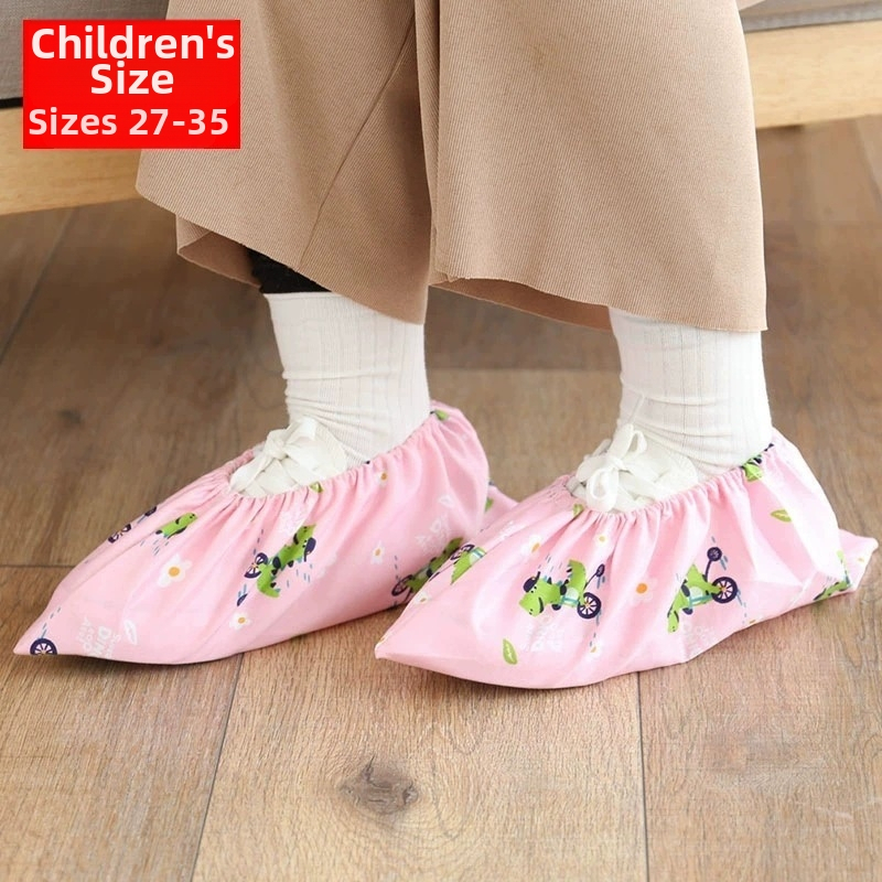 Apavu pārsegi, atkārtoti mazgājami auduma, karikatūru raksts, neslīdošs dibens, universāla lietošana mājās, skolā un datoru telpās