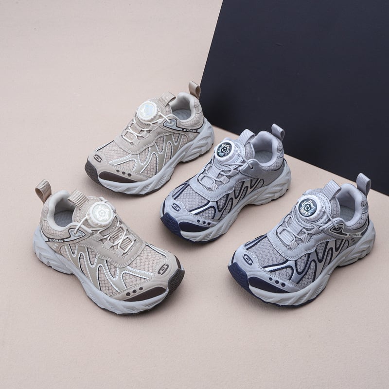 Pantofi pentru copii Dad Shoes – Cataramă rotativă, aerisiți și ușori, partea superioară Microfibră, talpă EVA, pentru vârste 7–16 ani