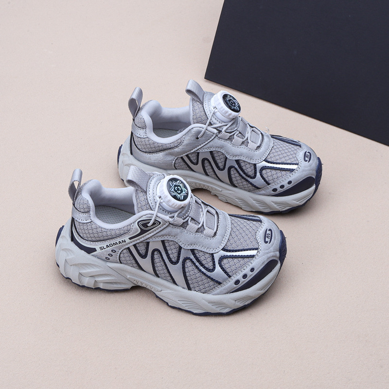Pantofi pentru copii Dad Shoes – Cataramă rotativă, aerisiți și ușori, partea superioară Microfibră, talpă EVA, pentru vârste 7–16 ani
