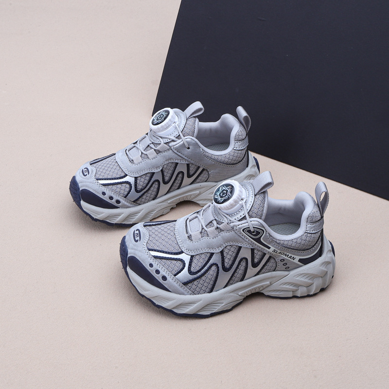 Pantofi pentru copii Dad Shoes – Cataramă rotativă, aerisiți și ușori, partea superioară Microfibră, talpă EVA, pentru vârste 7–16 ani