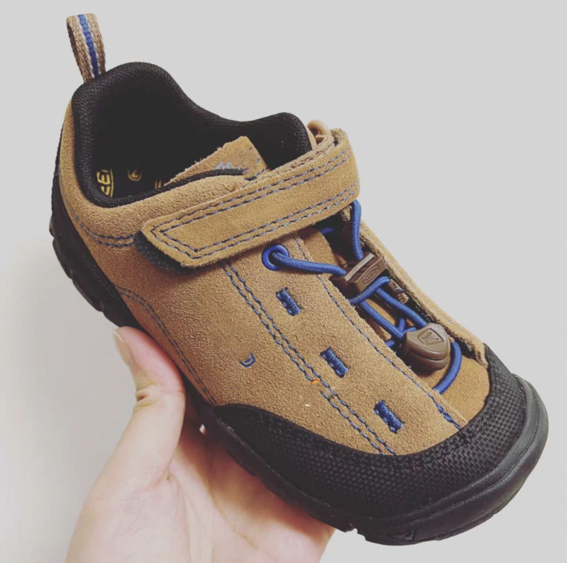 Pantofi de drumeție pentru copii, partea superioară din piele, talpă din cauciuc sintetic, Unisex, 4–16 ani