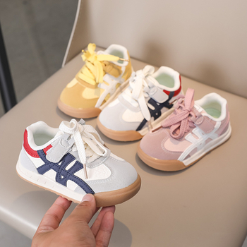 Detské tenisky s Velcro, unisex, nízky strih, vrchný materiál z mikrovlákna, gumová podrážka