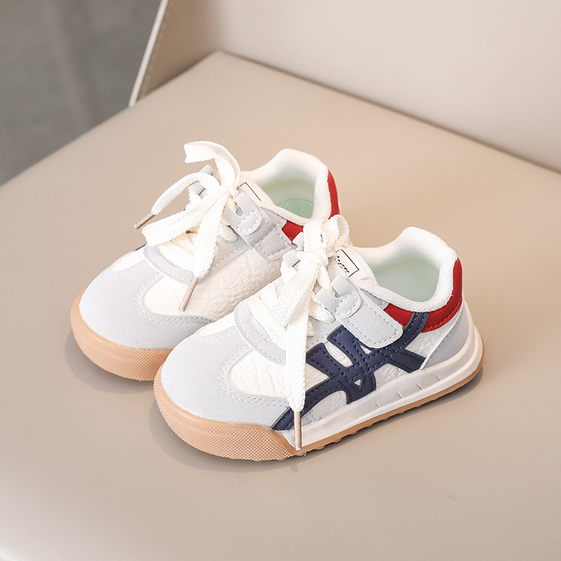 Detské tenisky s Velcro, unisex, nízky strih, vrchný materiál z mikrovlákna, gumová podrážka