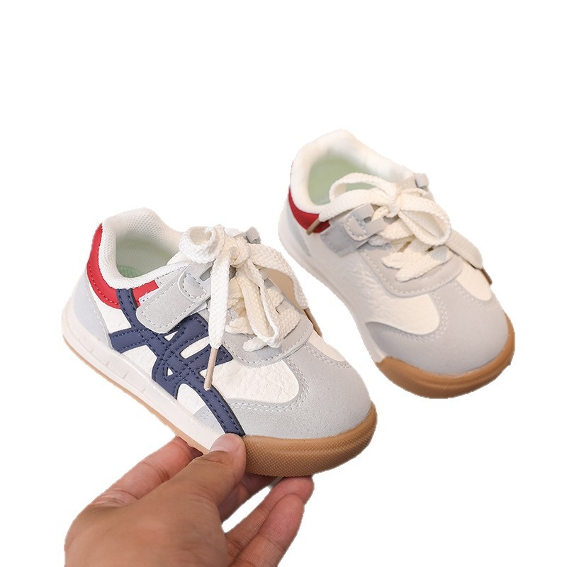 Detské tenisky s Velcro, unisex, nízky strih, vrchný materiál z mikrovlákna, gumová podrážka