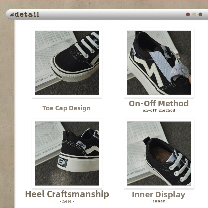 Vaikų drobės skate bateliai su Velcro užsegimu, žemas viršus, unisex; drobės viršus, guminis padas