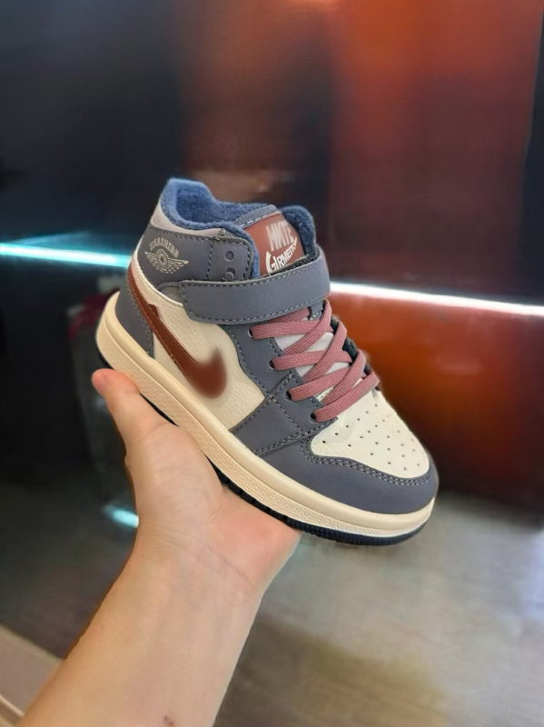 Vaikiški aukštos sportbačiai su Velcro užsegimu, anti-slip gumine padas, atsparūs dėvėjimui, pavasariui ir rudeniui