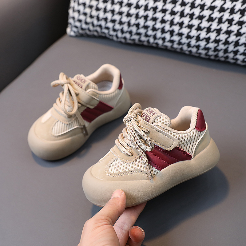 Vaikų sportiniai bateliai su plona padu, viršus iš dirbtinio PU, Velcro užsegimas, EVA įdėklas, tinklinė vidaus apdaila