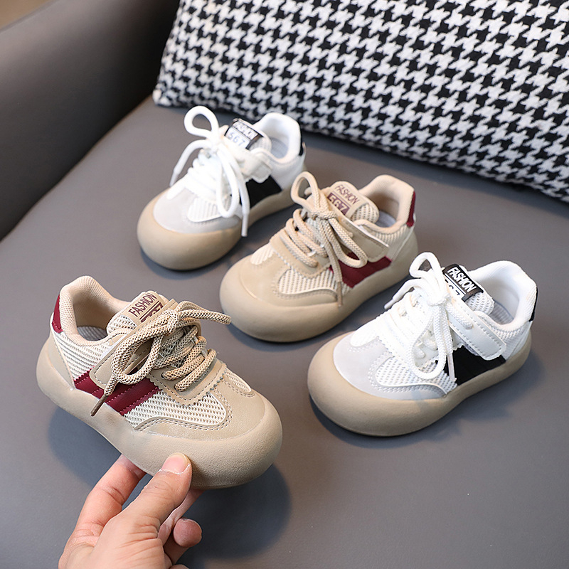 Vaikų sportiniai bateliai su plona padu, viršus iš dirbtinio PU, Velcro užsegimas, EVA įdėklas, tinklinė vidaus apdaila