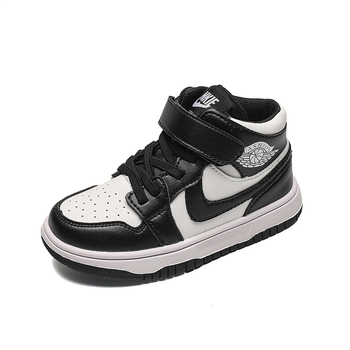 Vaikiški odiniai platforminiai bateliai su Velcro užsegimu, kvėpuojanti tinklo įdėklas, guminė padas