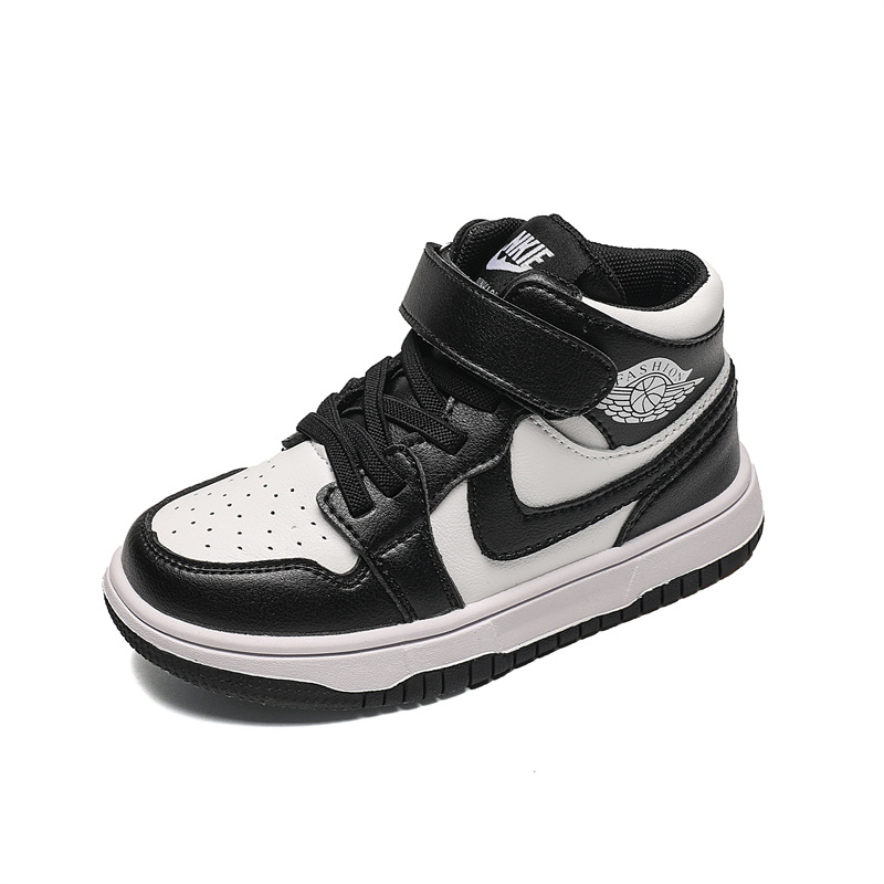 Vaikiški odiniai platforminiai bateliai su Velcro užsegimu, kvėpuojanti tinklo įdėklas, guminė padas