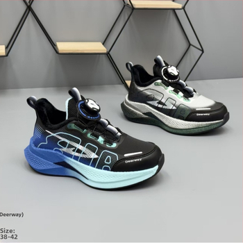 Ziemas bērnu skriešanas kurpes ar Velcro aizdari, augšējā daļa no Super Fiber, EVA zole