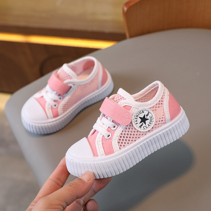 Vaikų drobiniai bateliai, kvėpuojanti viršutinė dalis, Velcro užsegimas, karikatūrinis raštas, guminė padas