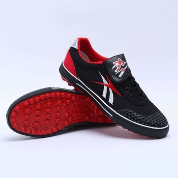 Futbolo bateliai su anti-slip ir atsparumu dilimui, viršus medvilninis, vidutinio aukščio, gumos padas