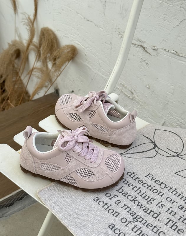 Vaikų treniravimo batai, kvėpuojanti tinklinė viršutinė dalis, Velcro užtrauktukas, žemas profilis, guma padas, vientisas, Korėjietiškas stilius