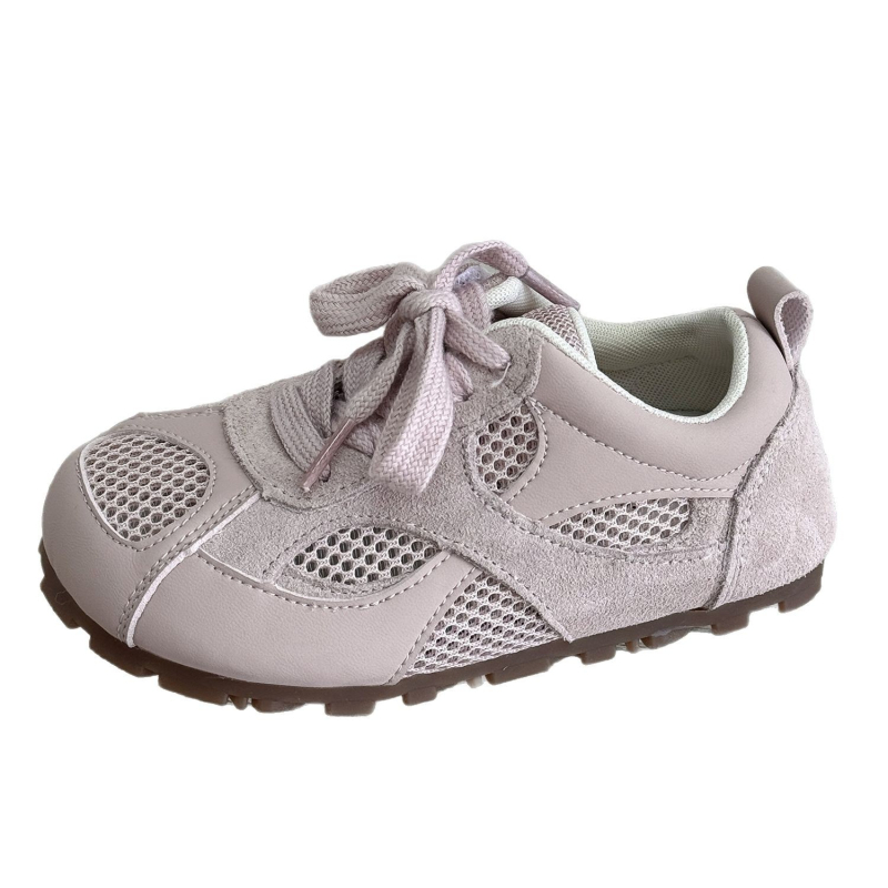 Vaikų treniravimo batai, kvėpuojanti tinklinė viršutinė dalis, Velcro užtrauktukas, žemas profilis, guma padas, vientisas, Korėjietiškas stilius