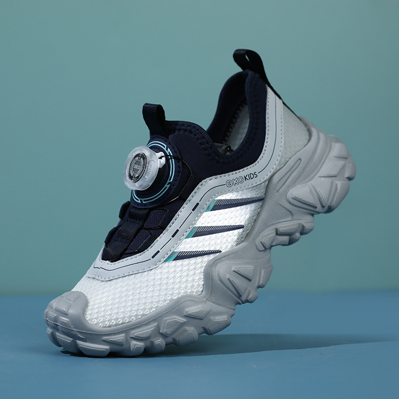 Bērnu skrējiena apavi, tīkla augšdaļa, elpojoši, viegli, ar svītrām, universāli