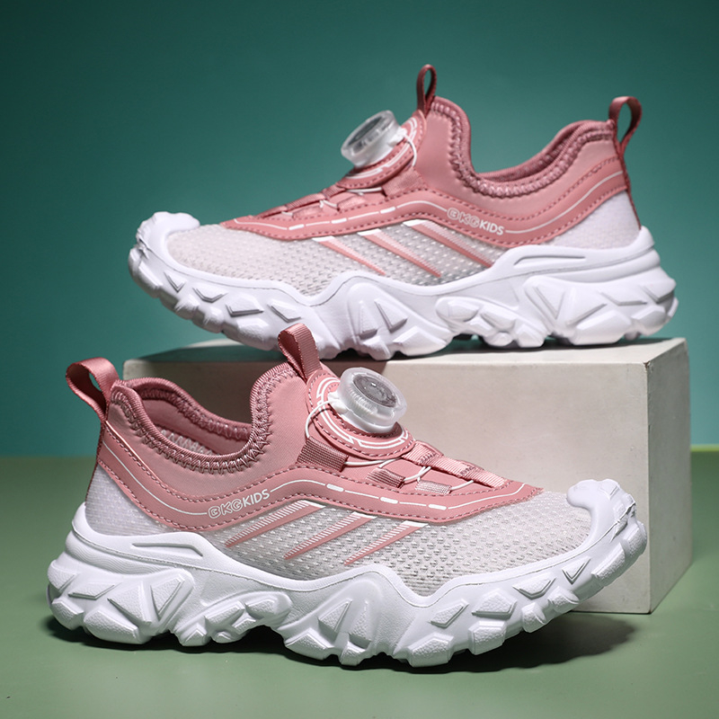 Bērnu skrējiena apavi, tīkla augšdaļa, elpojoši, viegli, ar svītrām, universāli