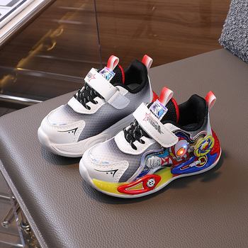 Bērnu skriešanas kurpes ar sietveida augšpusi un EVA zoli, elpojošas, izturīgas un atbalstošas, ar Velcro aizdari, vecums 4–6 gadi, rudens 2024