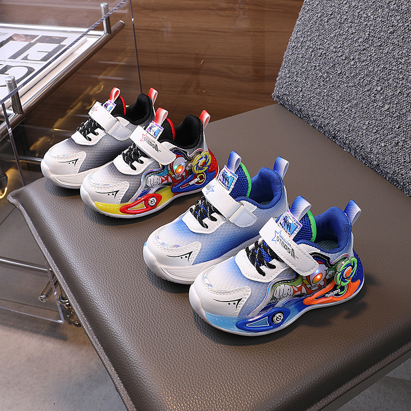 Bērnu skriešanas kurpes ar sietveida augšpusi un EVA zoli, elpojošas, izturīgas un atbalstošas, ar Velcro aizdari, vecums 4–6 gadi, rudens 2024