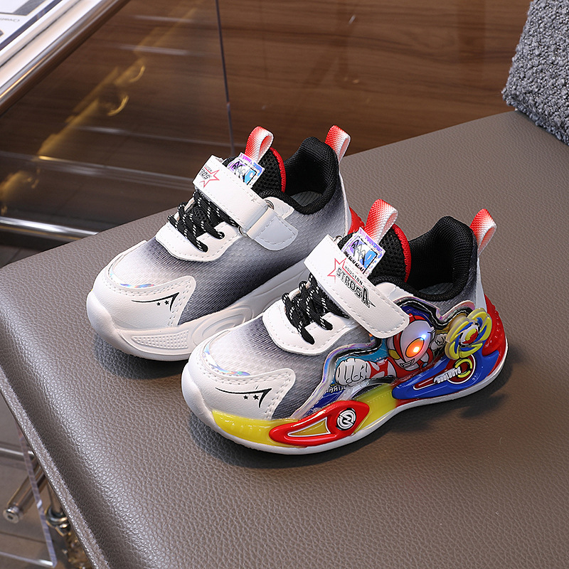 Bērnu skriešanas kurpes ar sietveida augšpusi un EVA zoli, elpojošas, izturīgas un atbalstošas, ar Velcro aizdari, vecums 4–6 gadi, rudens 2024