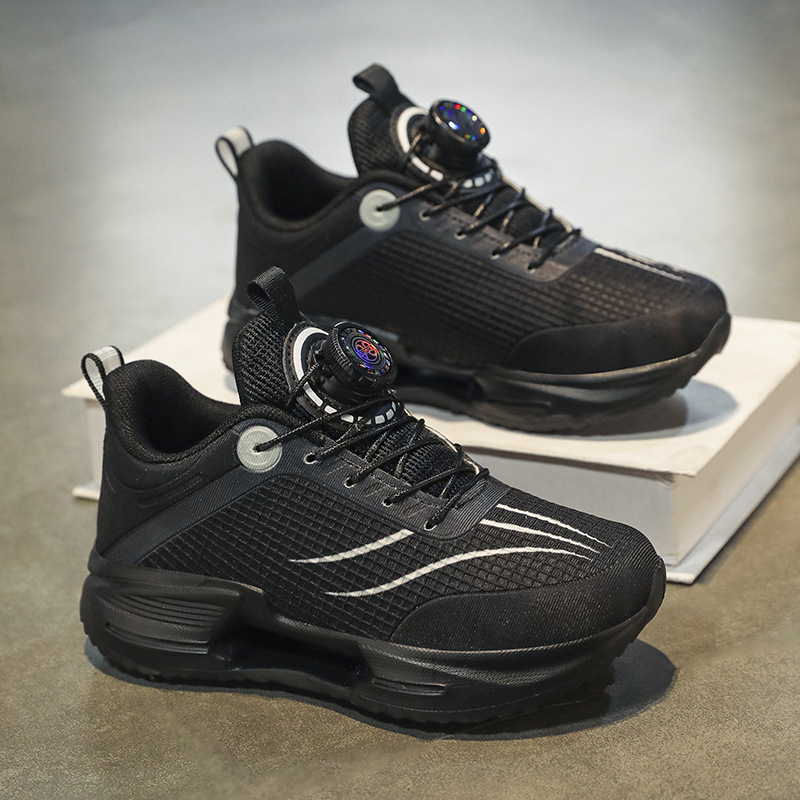 Yuanyang Chitu 8Pro bērnu skrējiena apavi, universālie, slēgšana ar grozāmo pogu, PU+ režģa augšpuse, viegli, pretslīdēšana, nodilumizturīgi, triecienu absorbcija, gumijas zole, svītru raksts, rudens 2025 izlaišana