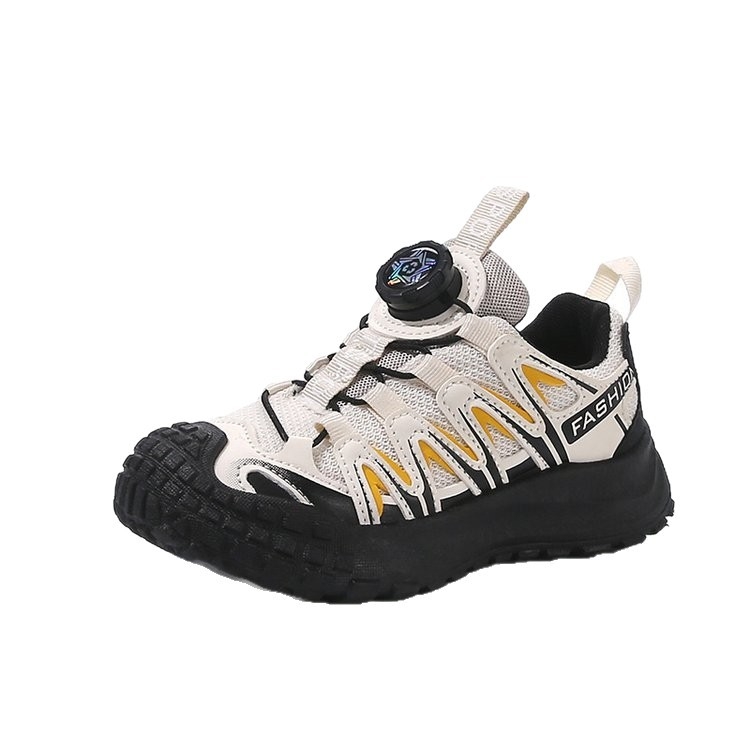 Bērnu skriešanas apavi ar elpojošu tīkla augšdaļu, griežamā sprādze, pretslīdes gumijas zole, augstuma palielinājums, universālas, rudens