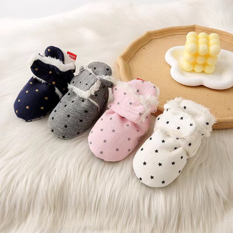 Hansheng Unisex cipele za djecu - Visoki gornji dio od pamuka, Velcro zatvaranje, protuklizna potplata, za 12–36 mjeseci