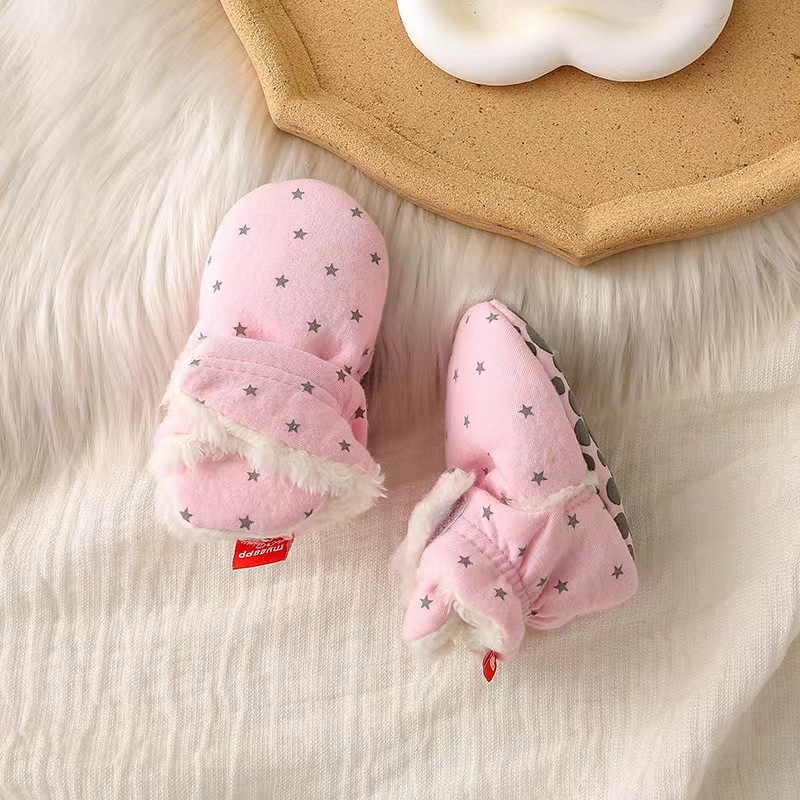 Hansheng Unisex cipele za djecu - Visoki gornji dio od pamuka, Velcro zatvaranje, protuklizna potplata, za 12–36 mjeseci
