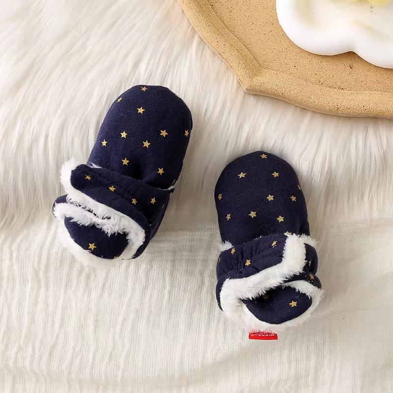 Hansheng Unisex cipele za djecu - Visoki gornji dio od pamuka, Velcro zatvaranje, protuklizna potplata, za 12–36 mjeseci