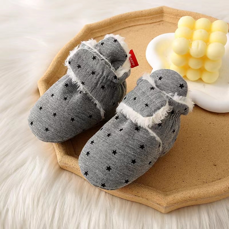 Hansheng Unisex cipele za djecu - Visoki gornji dio od pamuka, Velcro zatvaranje, protuklizna potplata, za 12–36 mjeseci