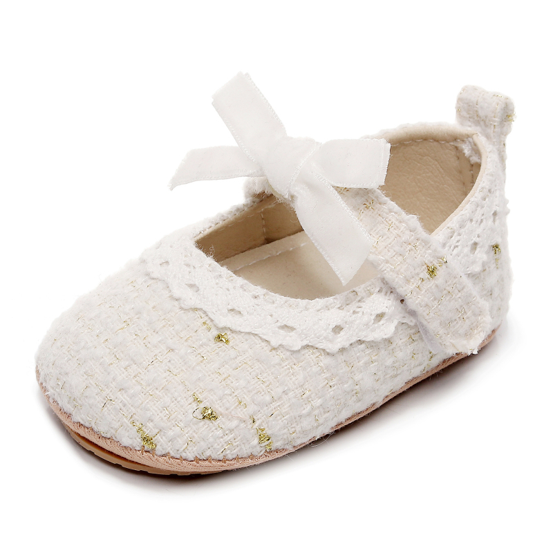 Cipele za bebe za proljeće i jesen, slatkog princeskog dizajna, prozračne, protuklizne, s Velcro kopčanjem