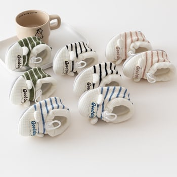 Pantofi pentru bebeluși cu partea superioară din bumbac, respirabili și anti-alunecare, pentru 12–36 de luni