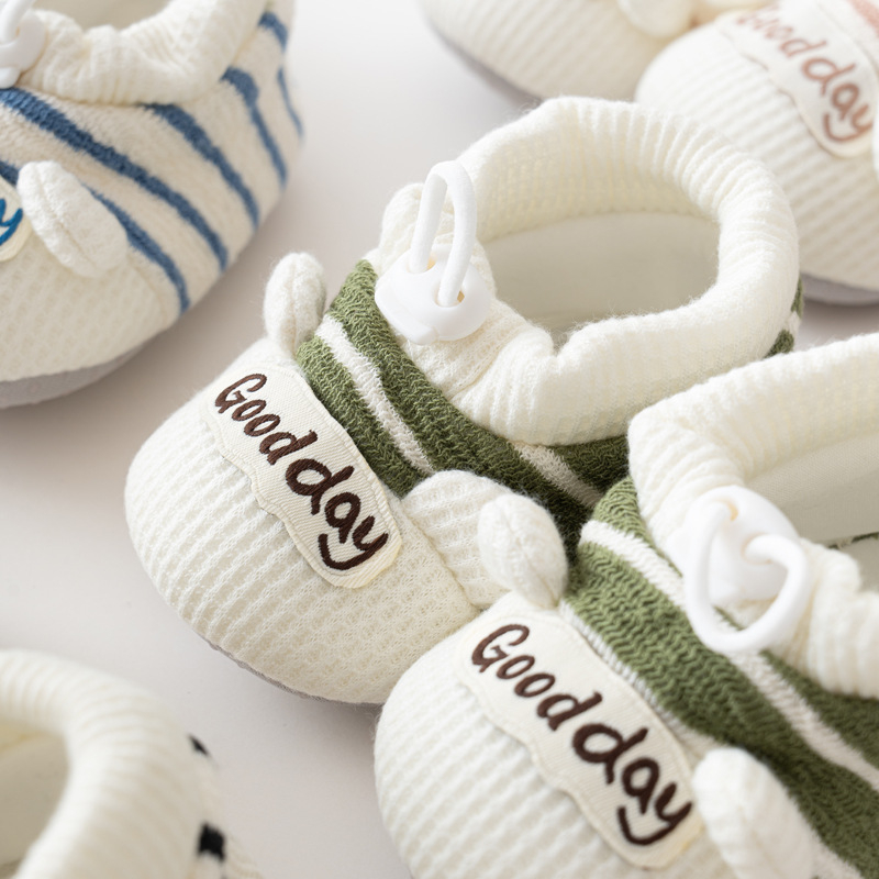 Pantofi pentru bebeluși cu partea superioară din bumbac, respirabili și anti-alunecare, pentru 12–36 de luni