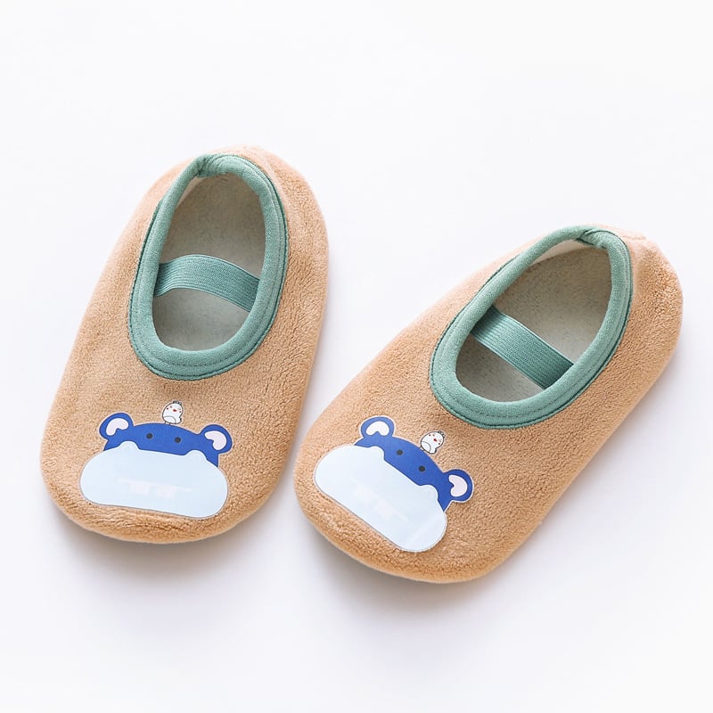 Șosete de podea pentru copii din bumbac 95%+, căptușite cu fleece, unisex, destinate utilizării în interior, antiderapante, pentru primăvară, toamnă și iarnă, 1–3 ani