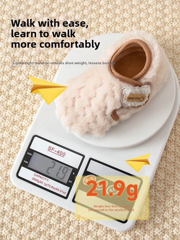 Șosete de podea pentru bebeluși, căptușite cu fleece, talpă groasă și antiaderente, pantofi interior pentru copii 1–3 ani, potrivite pentru toamnă și iarnă