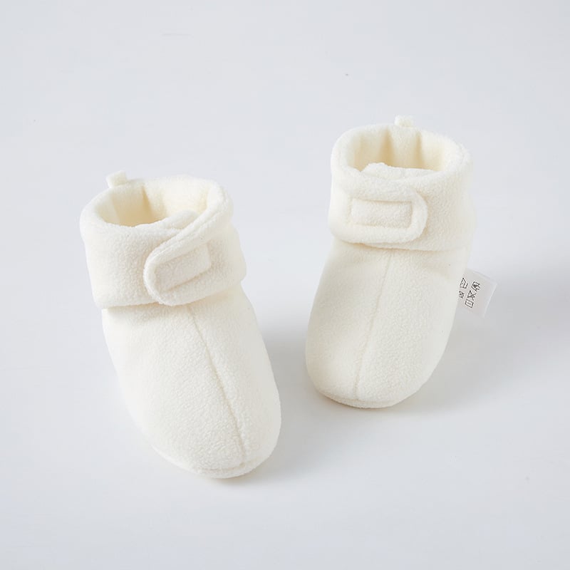 Pantofi pentru copii cu Velcro, căptușeală caldă din fleece, talpă moale, partea superioară din bumbac, pentru 12–36 de luni