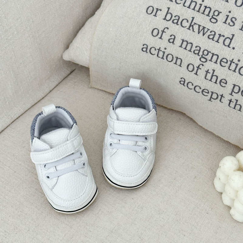 Unisex cipelice za bebe za učenje hodanja, jesensko-zimske, s podstavom, bijele, protuklizne, 12–36 mjeseci