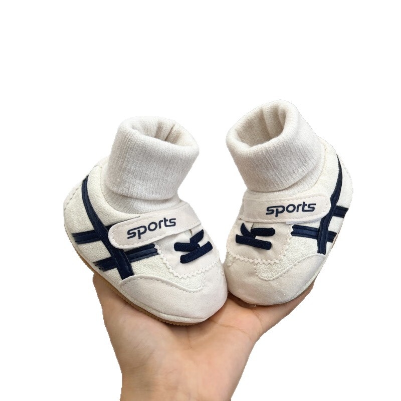 Pantofi pentru copii mici cu Velcro, partea superioară din piele artificială, anti-derapare, păstrează căldura, 12-36 de luni