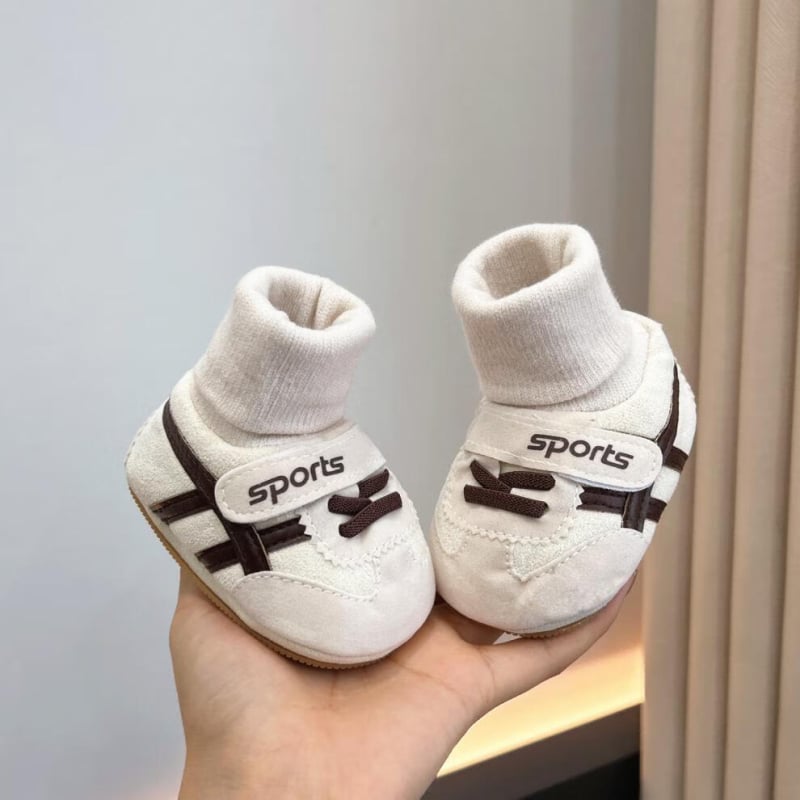 Pantofi pentru copii mici cu Velcro, partea superioară din piele artificială, anti-derapare, păstrează căldura, 12-36 de luni