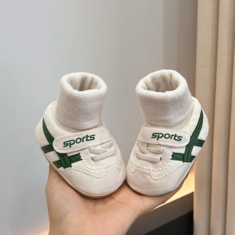 Pantofi pentru copii mici cu Velcro, partea superioară din piele artificială, anti-derapare, păstrează căldura, 12-36 de luni