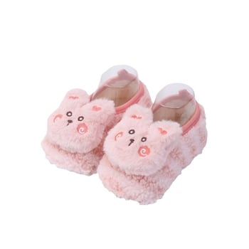 Șosete de podea pentru copii, interior iarnă, groase, talpă antiderapantă și moale, model desen animat, poliester