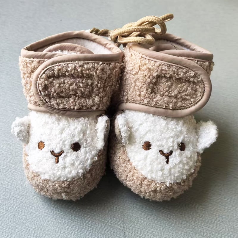 Detské topánky s Mäkkou podrážkou, zapínanie na suchý zips, vzor zvierat, horná časť z velúru, pre vek 6–12 mesiacov