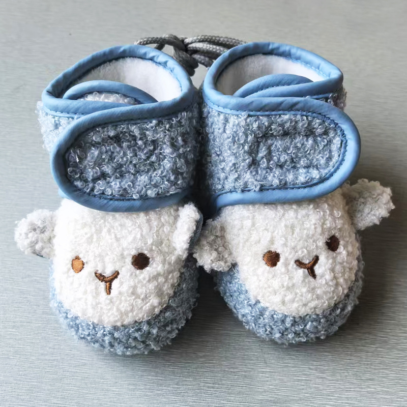 Detské topánky s Mäkkou podrážkou, zapínanie na suchý zips, vzor zvierat, horná časť z velúru, pre vek 6–12 mesiacov