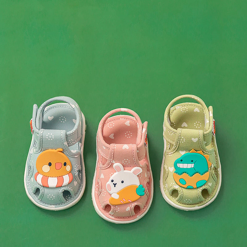 Unisex cipele za bebe i mališane s platnenim gornjim dijelom, Velcro zatvarač, uzorak životinja, za 12-36 mjeseci