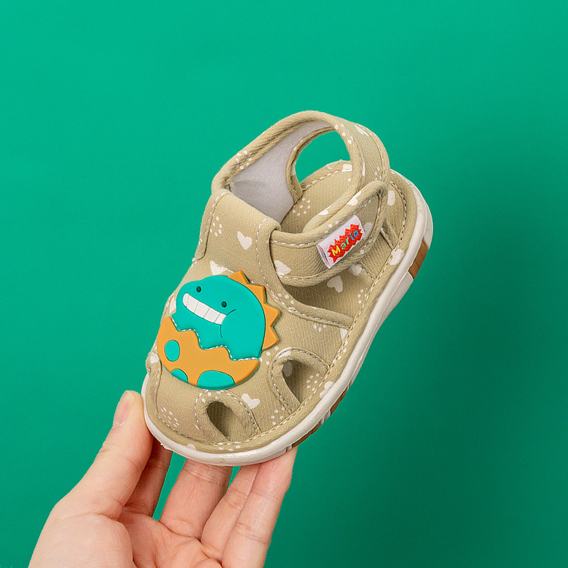 Unisex cipele za bebe i mališane s platnenim gornjim dijelom, Velcro zatvarač, uzorak životinja, za 12-36 mjeseci
