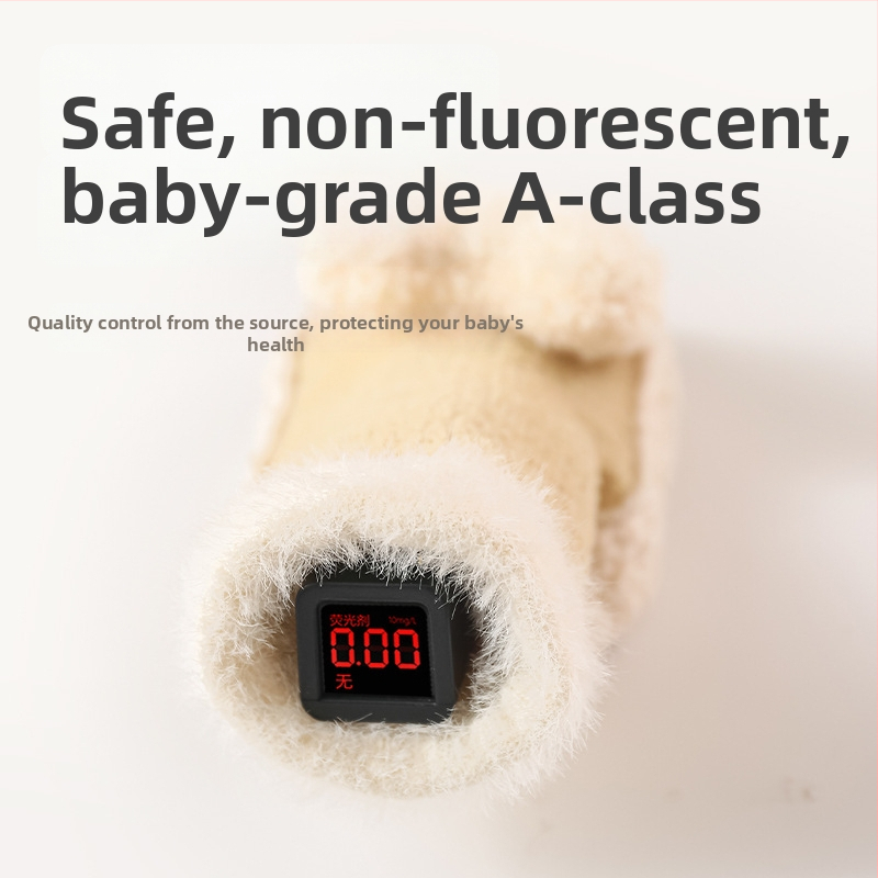 Pantofi de podea și șosete pentru bebeluș iarnă, căptuți cu fleece, îngroșați, talpă antiderapantă, vârsta 12–48 luni, model desen animat