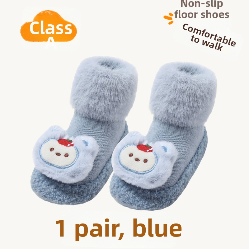 Detské podlahové ponožky s protiskmyovou mäkkou podrážkou, vnútorné použitie, karikatúrny vzor, pre batoľatá 1–3 roky